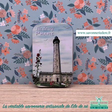 Boîte en métal phare de ré - Savonnerie artisanale de l'ile de ré