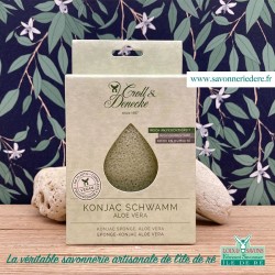 Eponge naturelle visage konjac Aloe vera