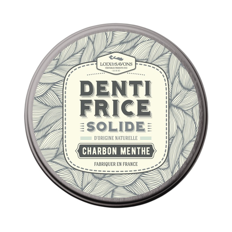 Dentifrice solide artisanal Menthe Sauge/Menthe charbon