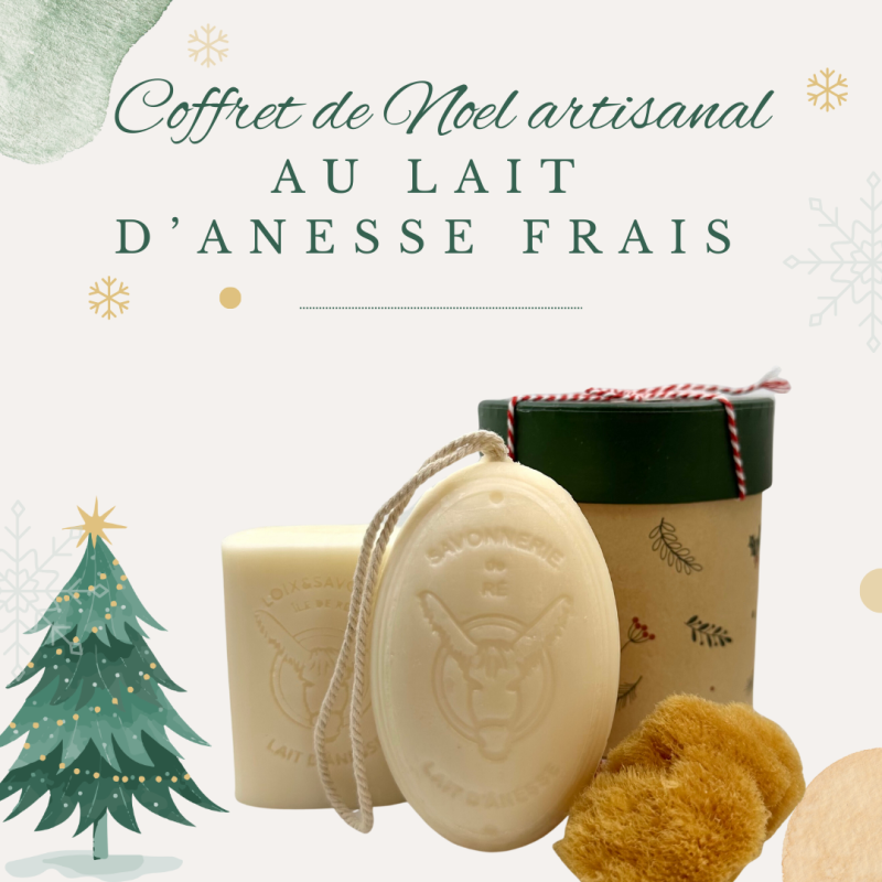 Coffret de noël savon artisanal lait d'ânesse