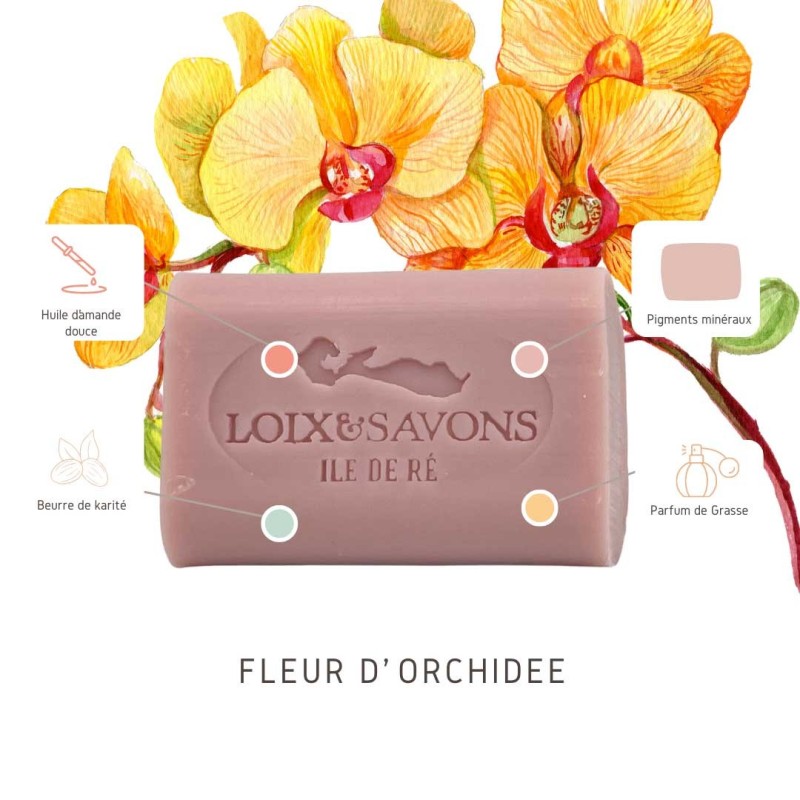 Savon parfum fleur d'orchidée propriete