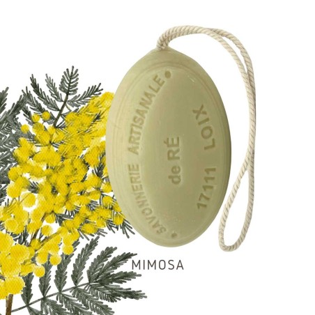 Savon parfum mimosa cordelette