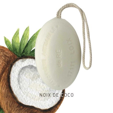 Savon parfum noix de coco cordelette