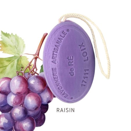 Savon parfum raisin cordelette