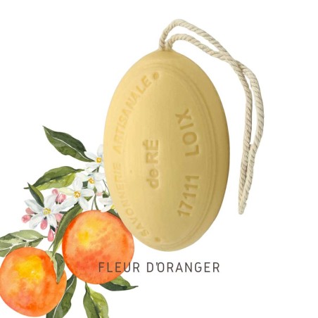 Savon parfum fleur d'oranger cordelette