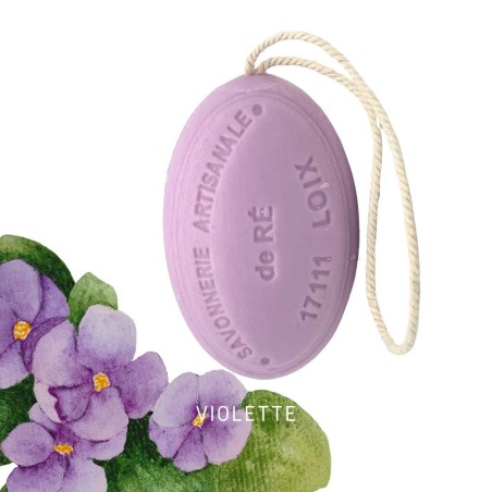 Savon parfum violette cordelette