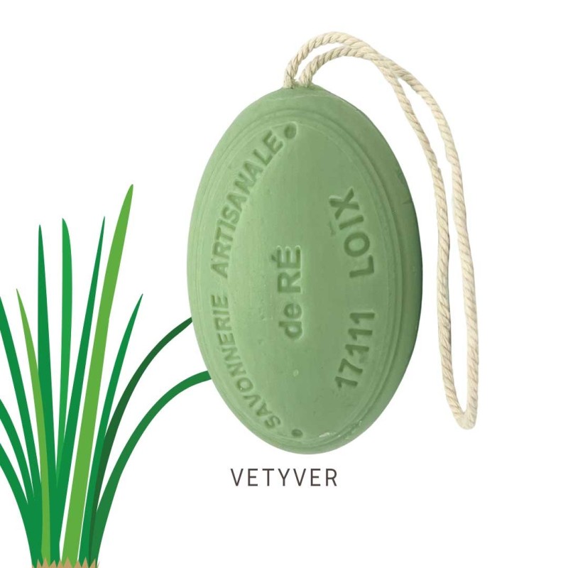 Savon parfum vetiver cordelette