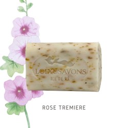 Savon Artisanal à la Rose Trémière - Soin Adoucissant de l'Île de Ré 100g