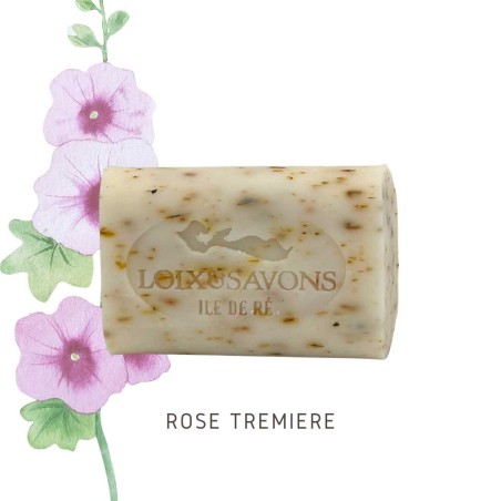 Savon à la fleur de rose trèmiere