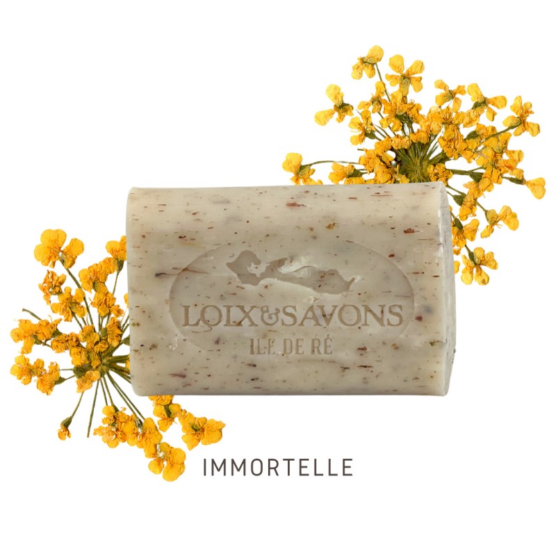 Savon immortelle des dunes | Fleurs séchées de l'île de Ré | Surgras