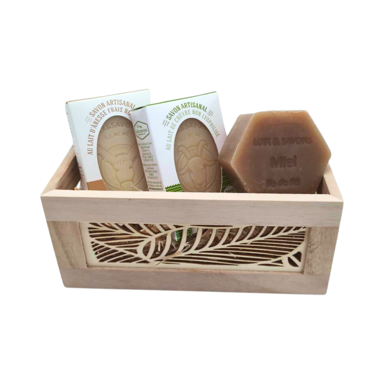 Coffret Savons Lait d’Ânesse, Chèvre & Miel – Loix & Savons | Peaux Sensibles