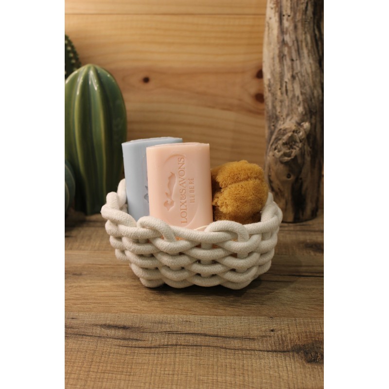 Coffret bien-être savons et panier tricot – Soin Doux & Naturel