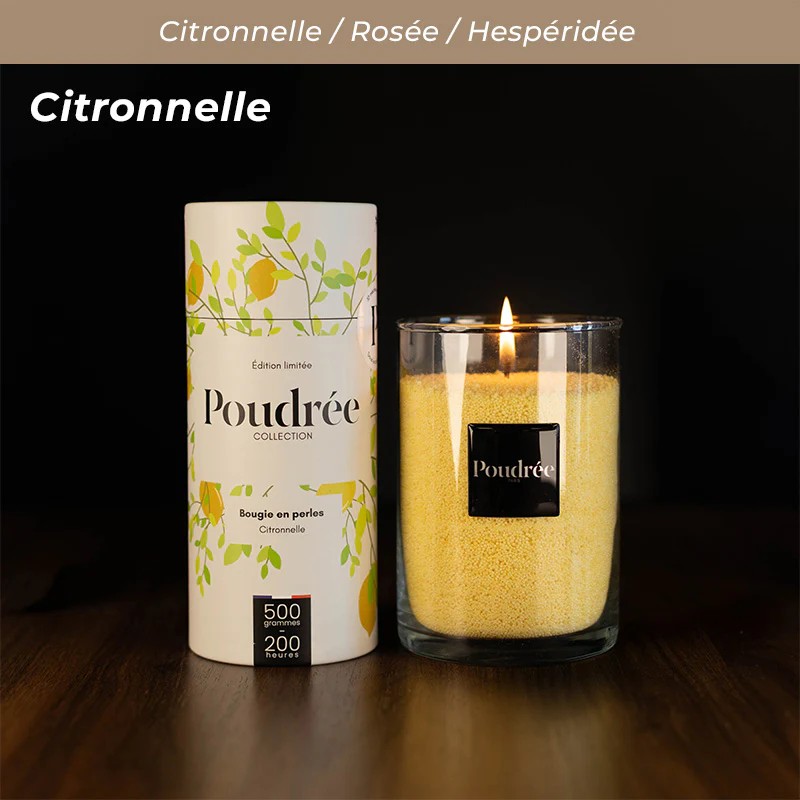 Bougie cire végétal POUDRÉE