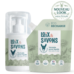 Duo savon liquide au Lait d’ânesse frais + recharge