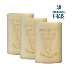 Lot 3 savons lait d'ânesse bio - Peaux sensibles