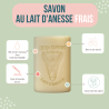 Lot 3 savons au lait d'ânesse bio ǀ 8% lait frais ǀ Peaux sensibles