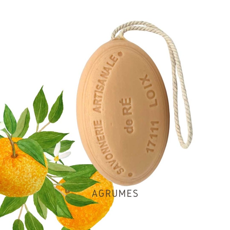 Savon artisanal surgras parfum agrumes | Soin énergisant | 100g & 200g | Savonnerie de Ré