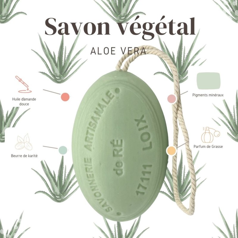 Savon parfumé aloe vera | Surgras karité & amande douce | Savonnerie de Ré