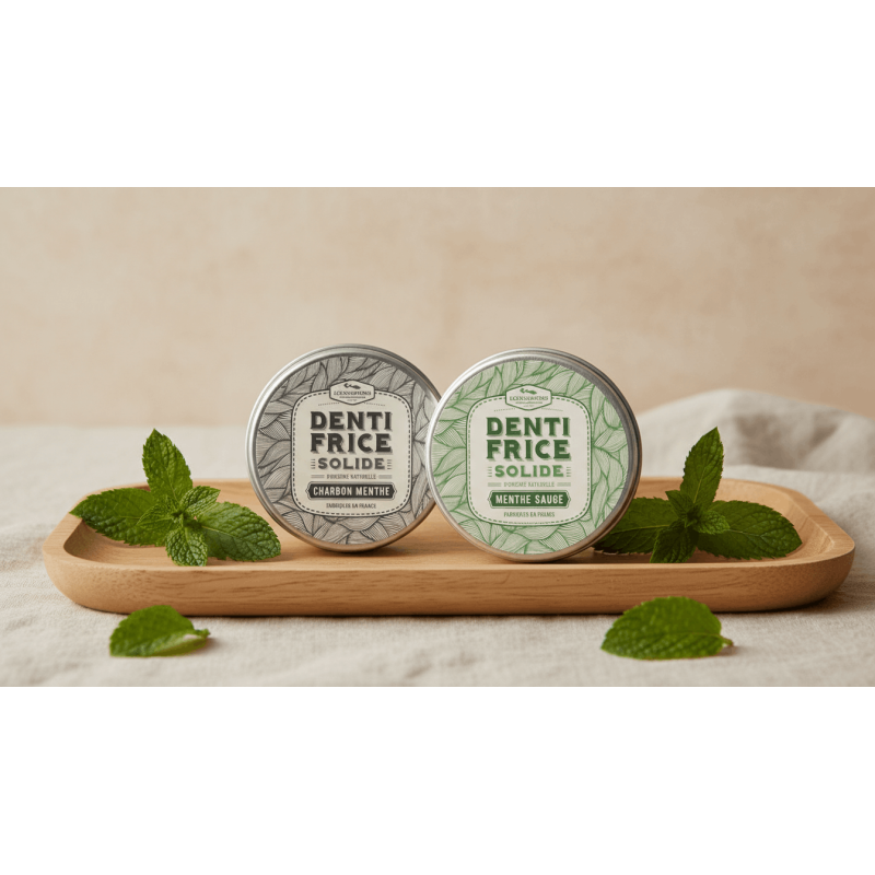 Lot de 2 dentifrices solides naturels | -10% économie