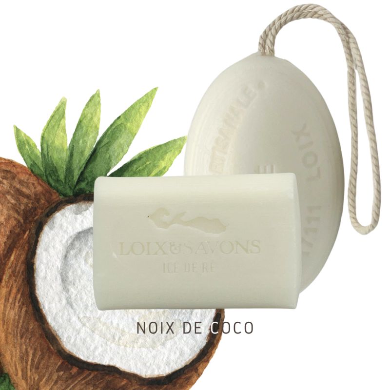 Savon artisanal surgras au parfum de noix de coco