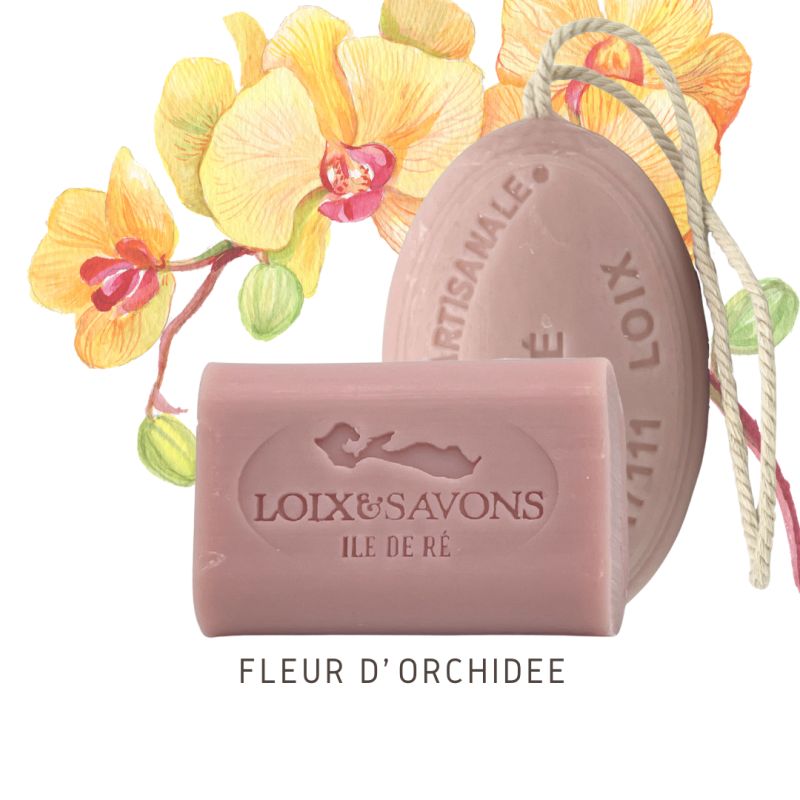 Savon artisanal surgras au parfum de fleur d'orchidée
