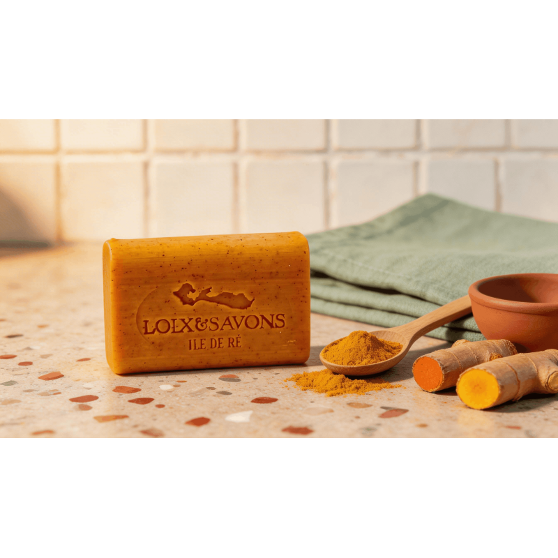 Savon au curcuma | Éclat naturel du teint | Île de Ré | Loix & Savons