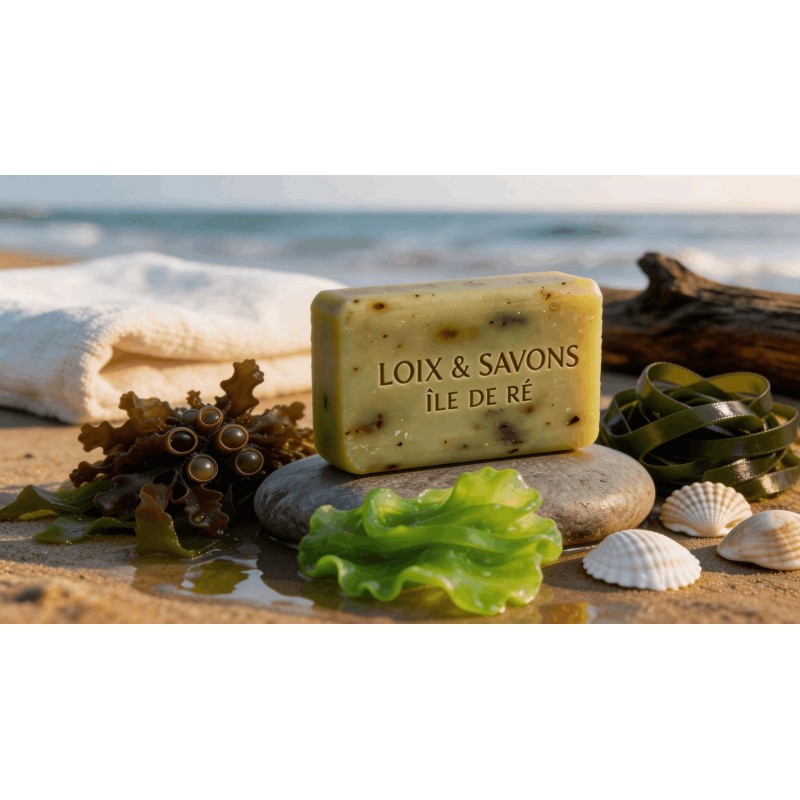 Savon algues marines 100g — Fucus, Laitue, Wakamé | Île de Ré
