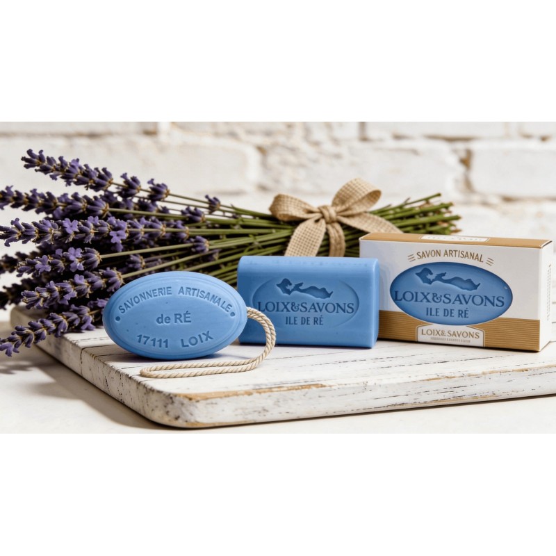 Savon parfum lavande surgras 100g ou 200g ficelle | Île de Ré