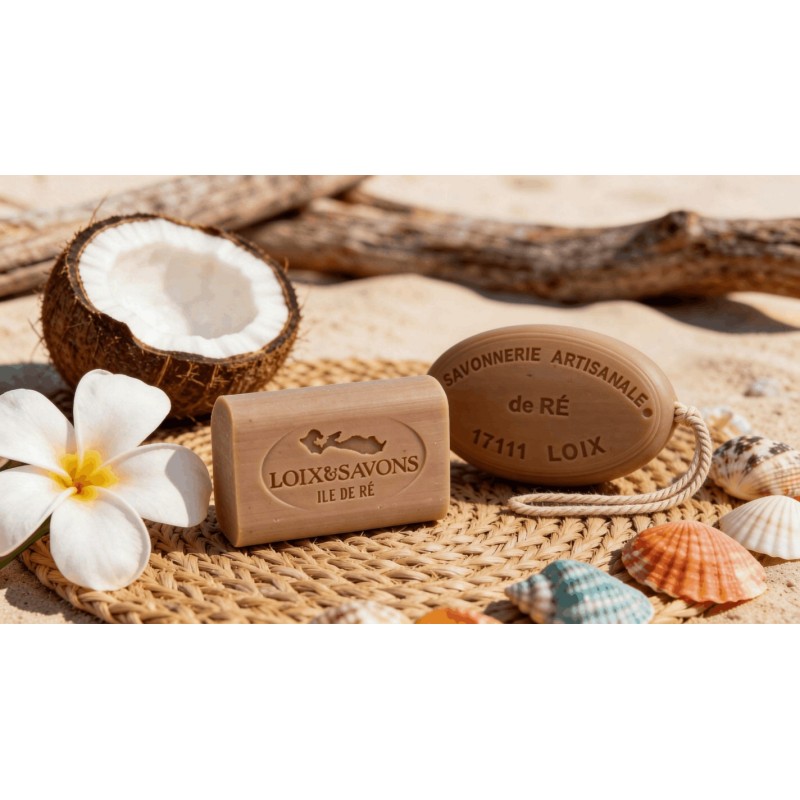 Savon parfum monoï surgras 100g ou 200g ficelle | Île de Ré