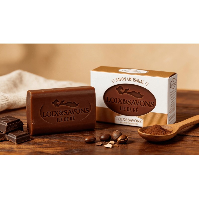 Savon artisanal surgras parfum chocolat | Soin gourmand | 100g | Savonnerie de Ré