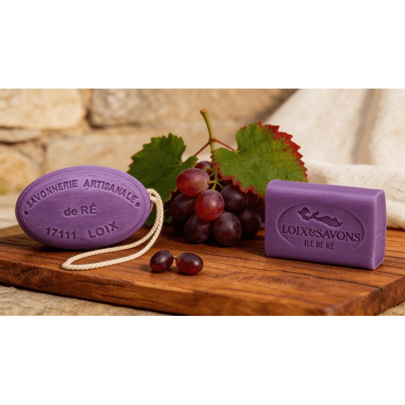 Savon parfum raisin rouge surgras 100g ou 200g ficelle | Île de Ré