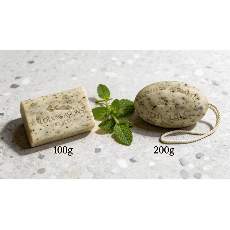 Savon menthe poivrée artisanal – Effet glacial | Île de Ré