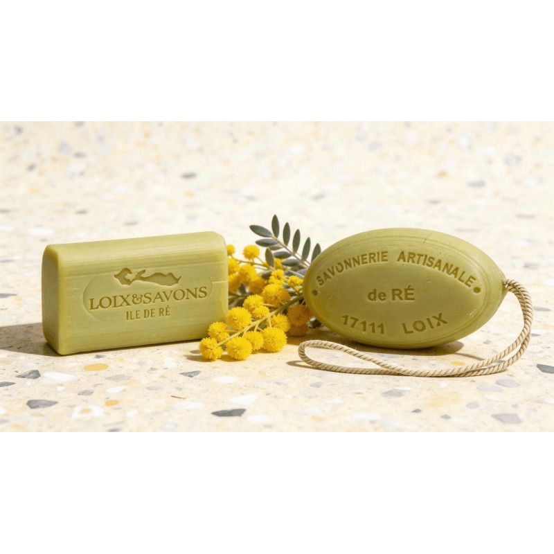 Savon Artisanal au Mimosa 'Adoucissant' | Soin Régénérant | 100g & 200g | Savonnerie de Ré