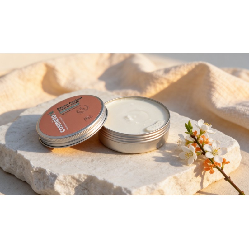 Baume fondant corps au lait d'ânesse bio, 150 ml, hydrolat de néroli — Loix & Savons, Île de Ré