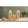 pack soin complet au lait d anesse shampoing savon et lait corporel sur bois flotte