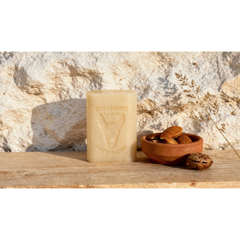 Savon rectangulaire au lait d'anesse bio 100g visage et corps pierre Ile de Re