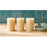 lot de 3 savons au lait de chèvre forme buchette 100g sur planche bois