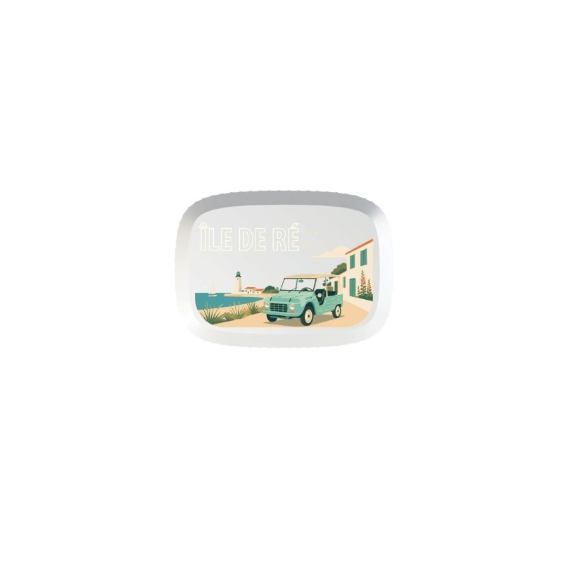 Boîte à savon recyclée 2 en 1, motif Méhari de l'île de Ré
