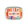 Boîte à savon recyclée 2 en 1, motif géométrique Savon