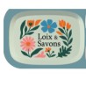 Boîte à savon recyclée 2 en 1, motif fleurs Loix & Savons
