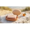 savon artisanal soleil et dunes 100 g et 200 g ficelle sur pierre calcaire