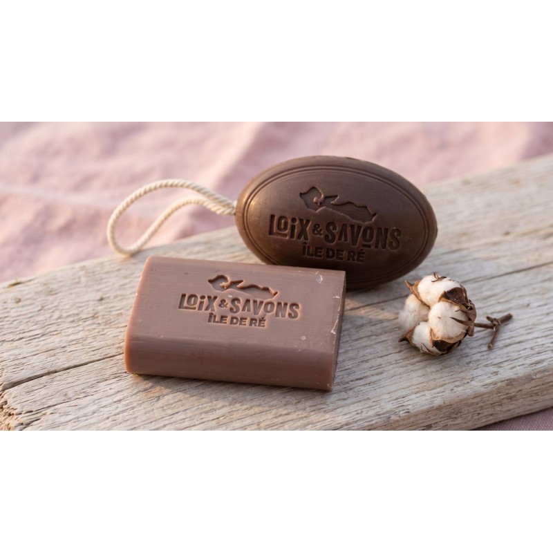 savon artisanal calin 100 g et 200 g ficelle sur bois flotte clair