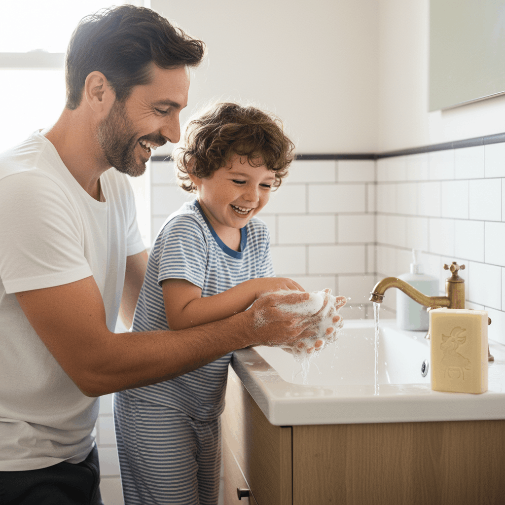 Pere et fils soin douceur savon au lait de chèvre ile de Ré