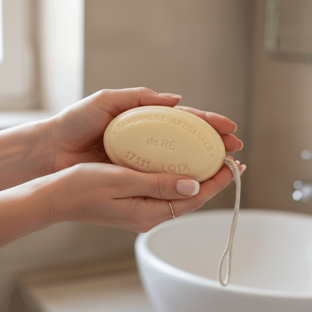 Savon ficelle artisanal mains douceur femme