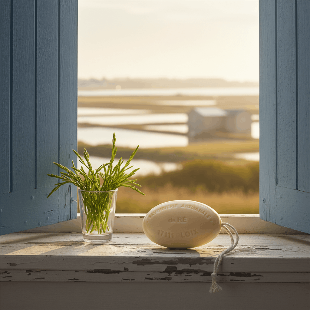 Savon ficelle 200gr rebord fenêtre île de Ré