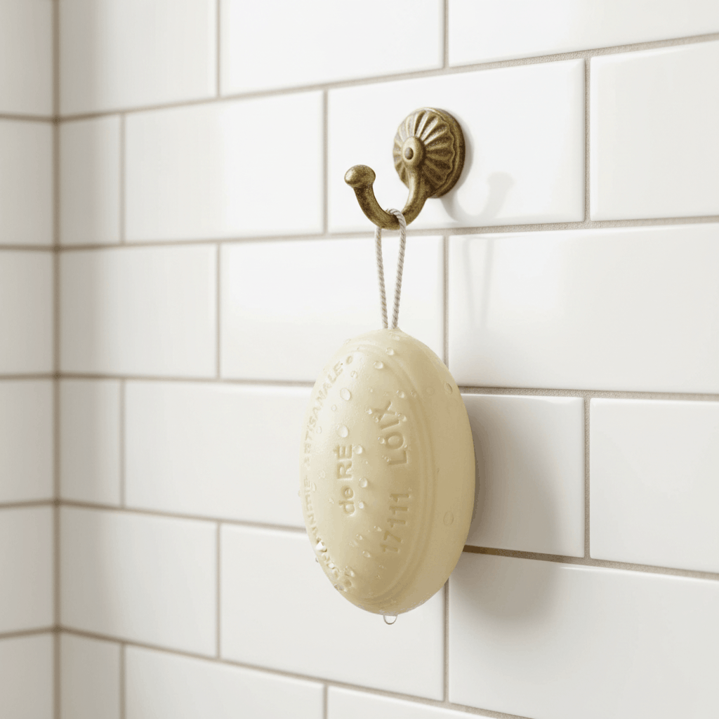 Savon au lait de chèvre ficelle 200g suspendu douche