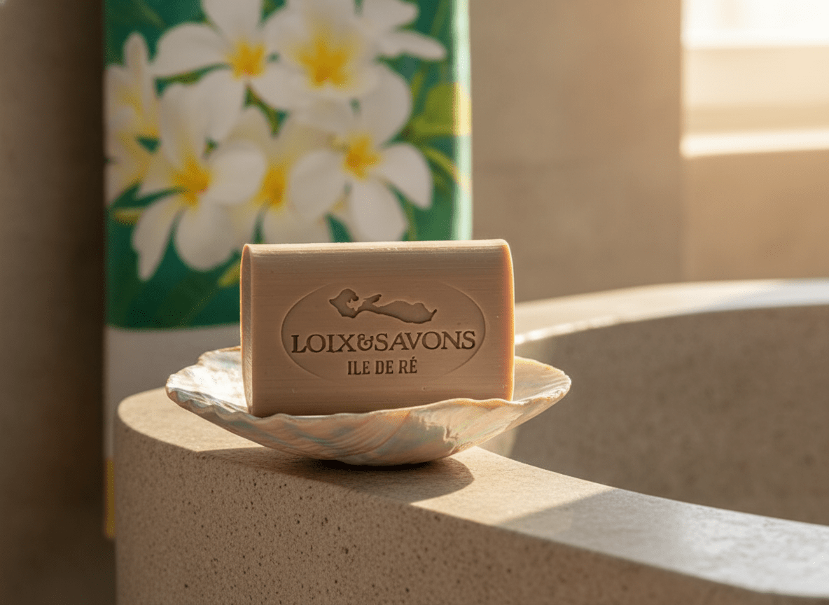 Savon artisanal parfum Tiaré fabriqué sur l'Île de Ré