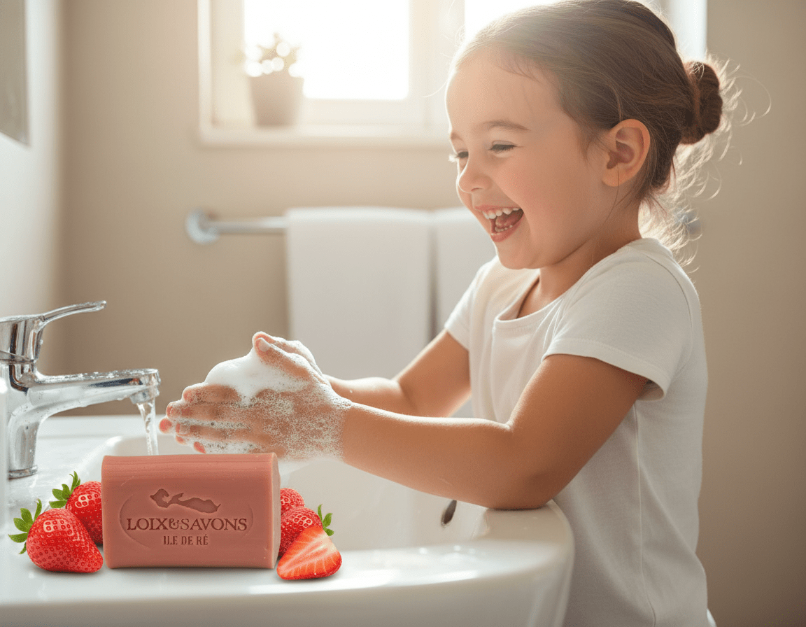 Idée cadeau enfant : savon parfum fraise