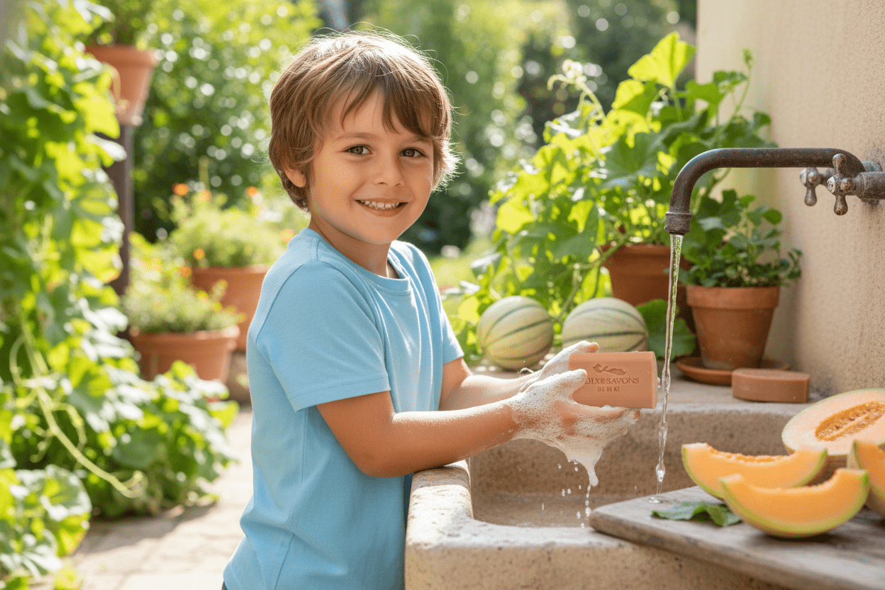 Mousse onctueuse du savon artisanal surgras melon