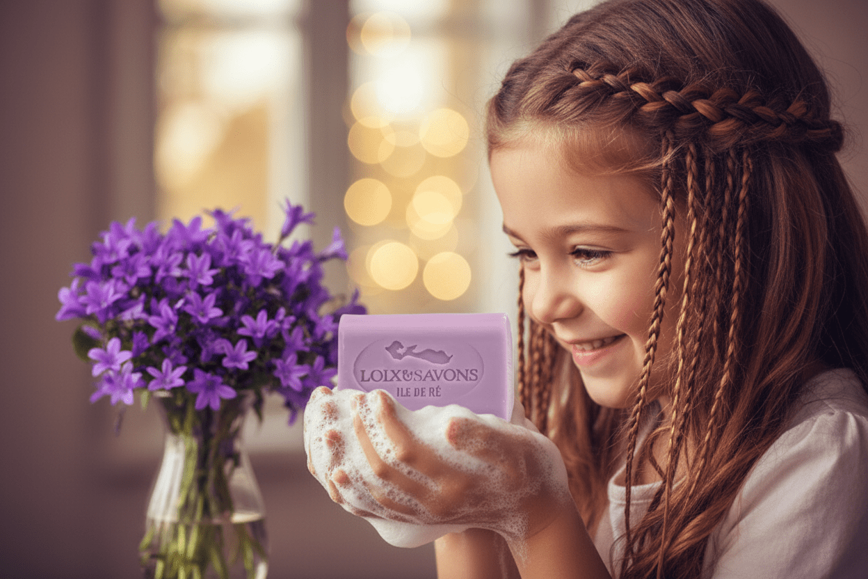 Idée cadeau nostalgie : savon artisanal senteur violette